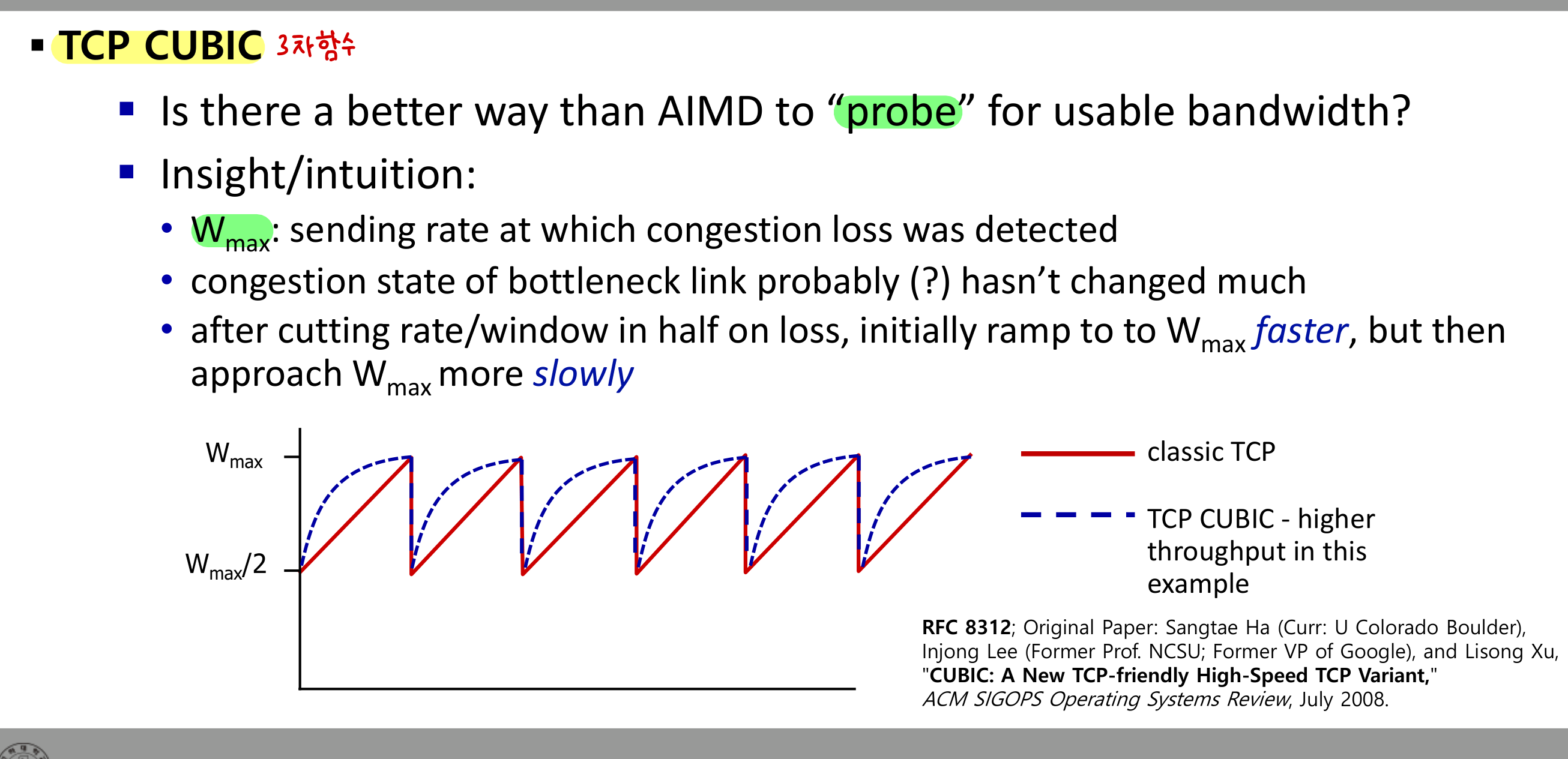 TCP CUBIC vs Classic TCP